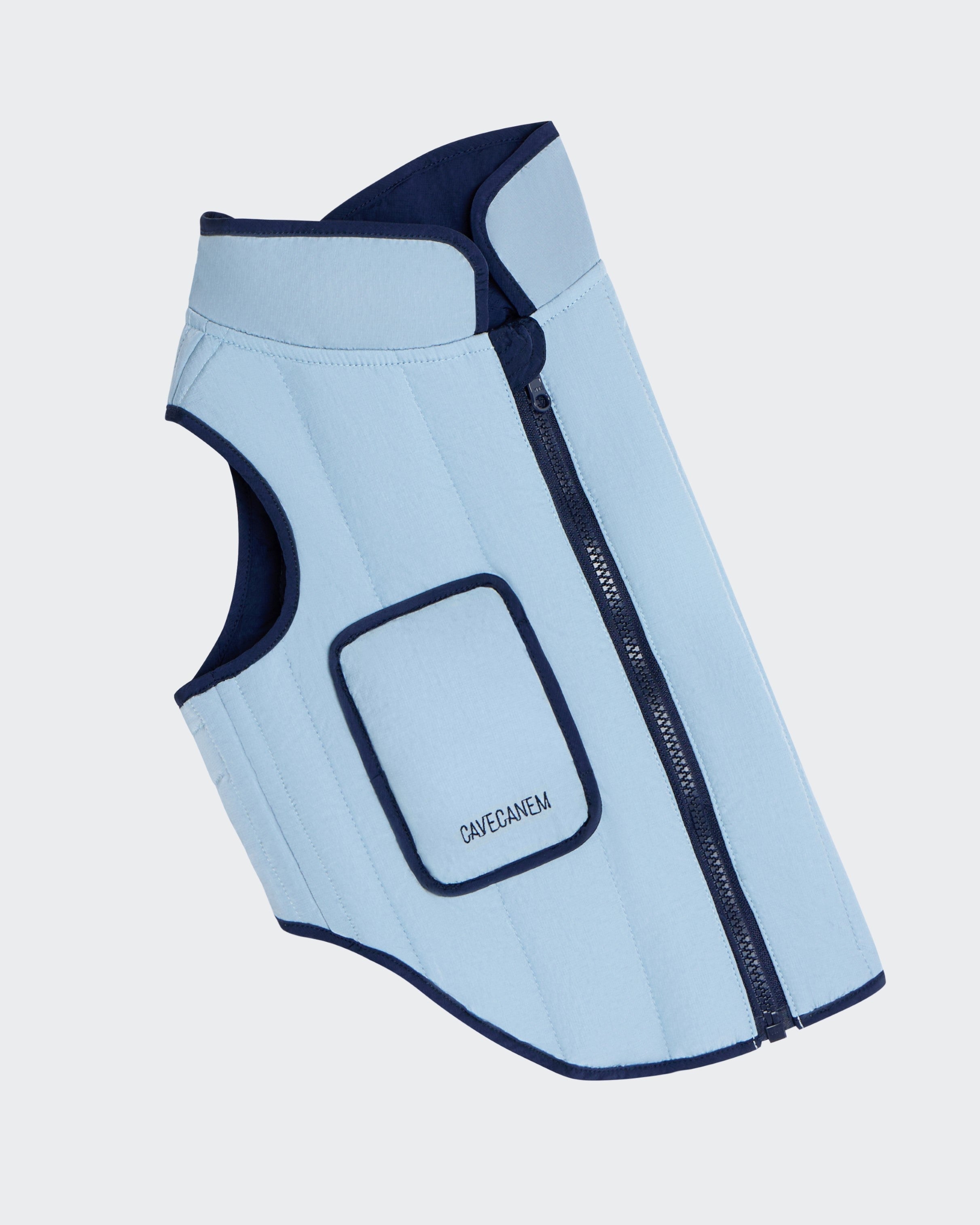 The Gemina | Reversible Quilted Dog Coat | Dawn Blue