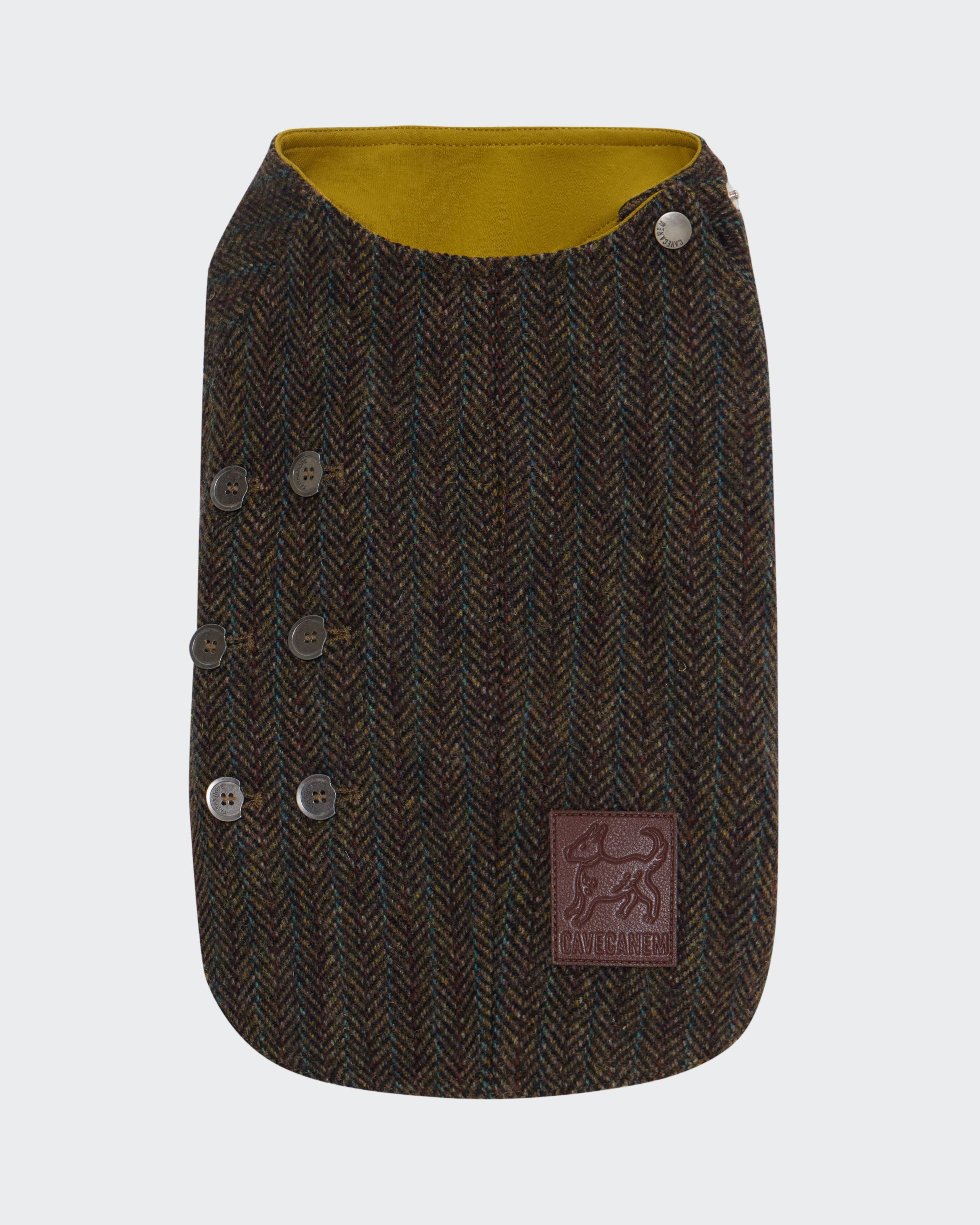 The Scotia | Wool Tweed Dog Vest | Herringbone