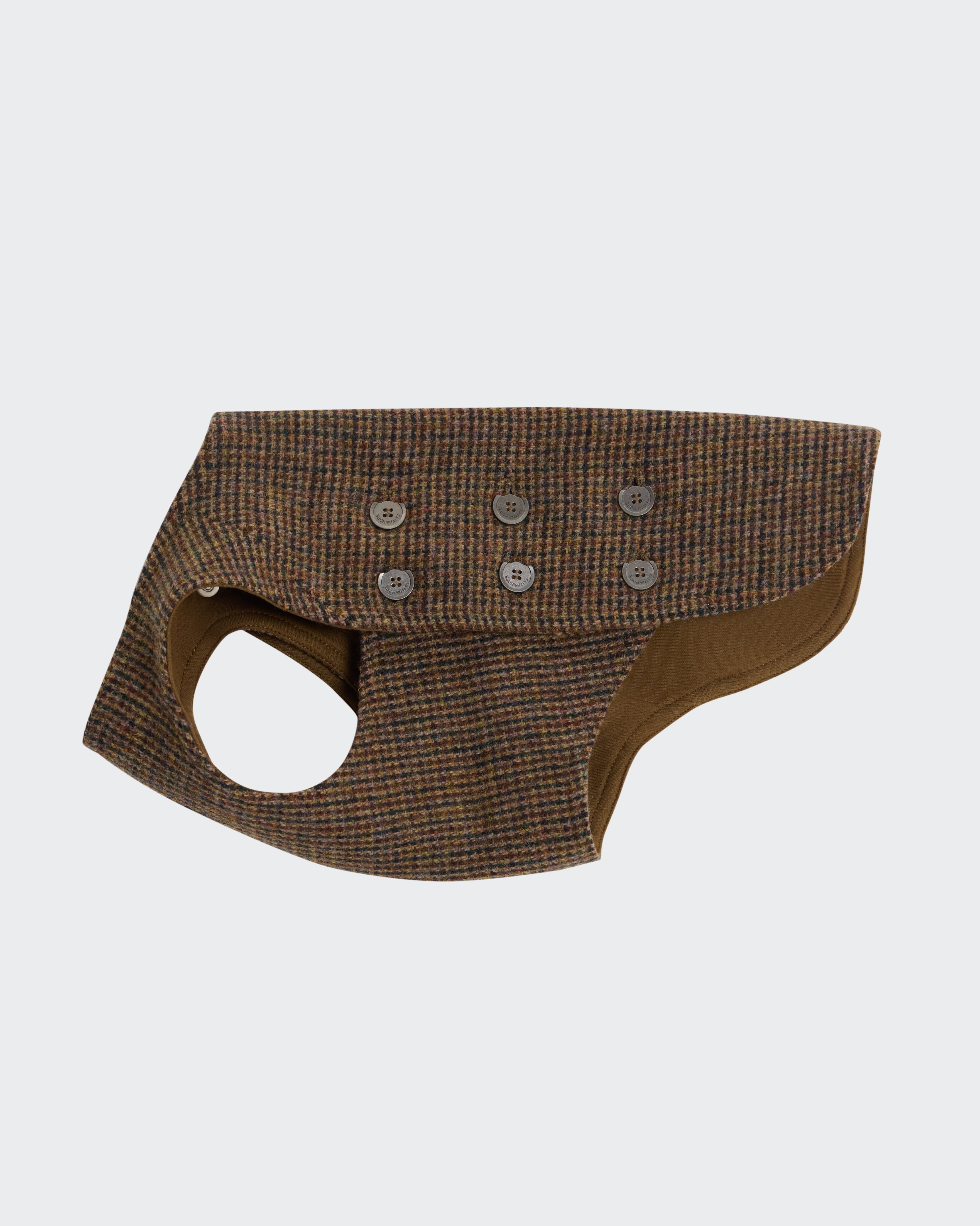 The Scotia | Wool Tweed Dog Vest | Houndstooth