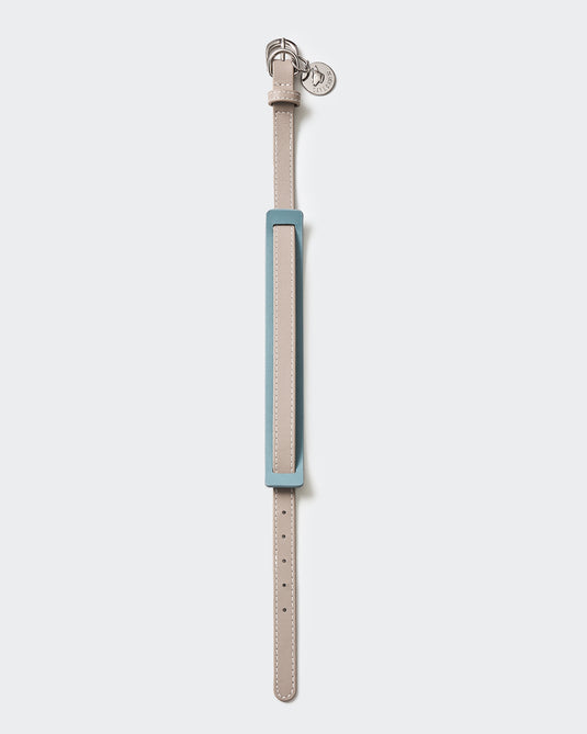 The Ornata Leather Dog Collar | Stormy Teal