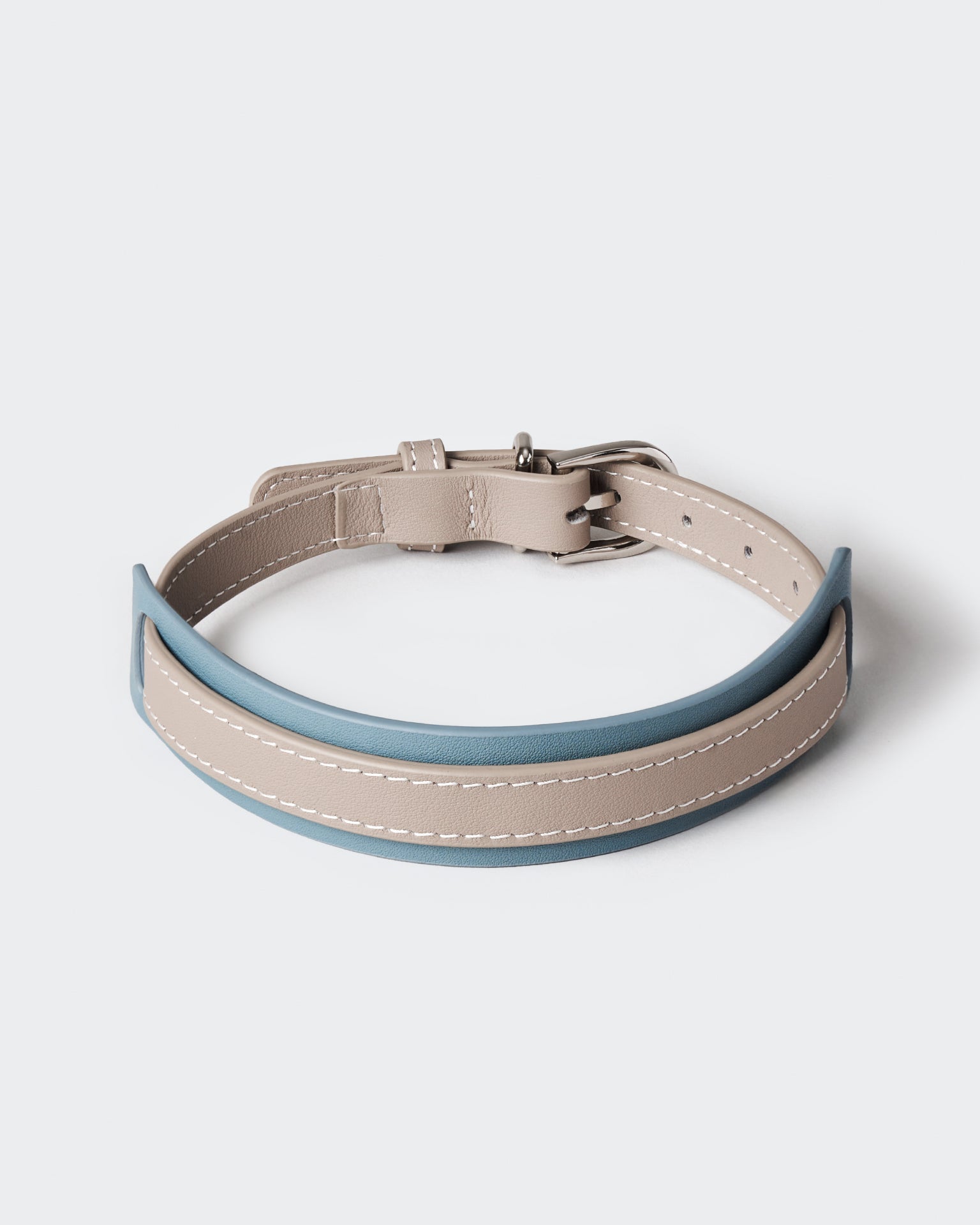 The Ornata Leather Dog Collar | Stormy Teal