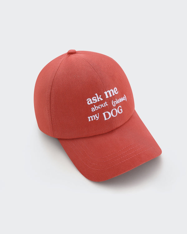 The Aura | Embroidered Human Baseball Cap | Clay Red