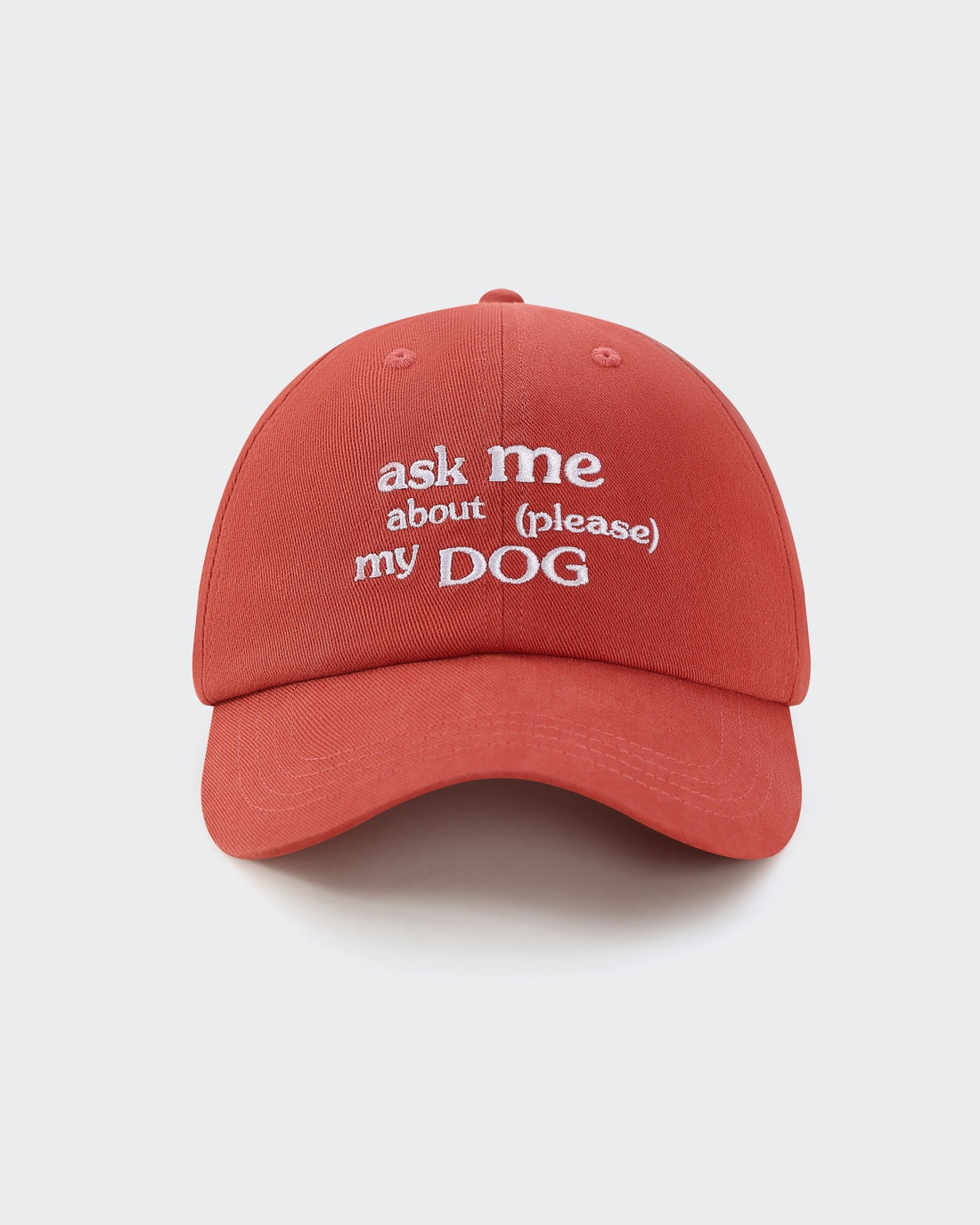 The Aura | Embroidered Human Baseball Cap | Clay Red