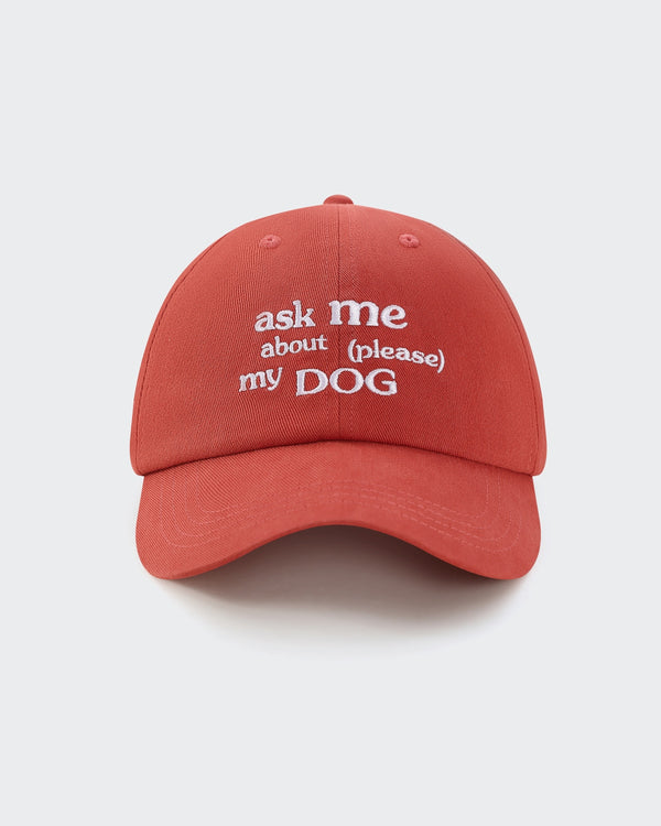 The Aura | Embroidered Human Baseball Cap | Clay Red