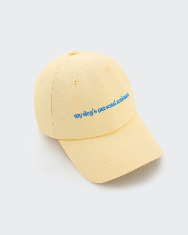 The Aura | Embroidered Human Baseball Cap | Custard Yellow
