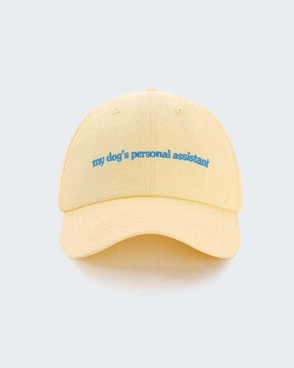 The Aura | Embroidered Human Baseball Cap | Custard Yellow