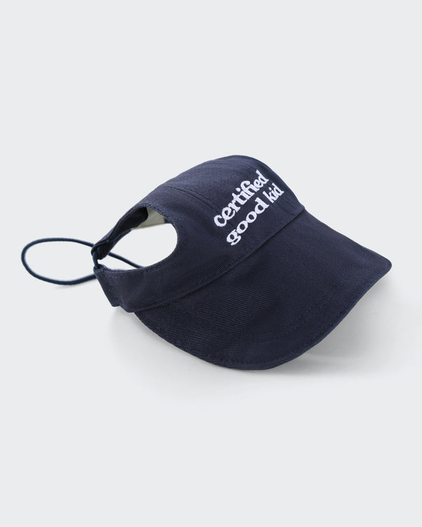 The Aura | Embroidered Dog Baseball Cap | Navy Blue