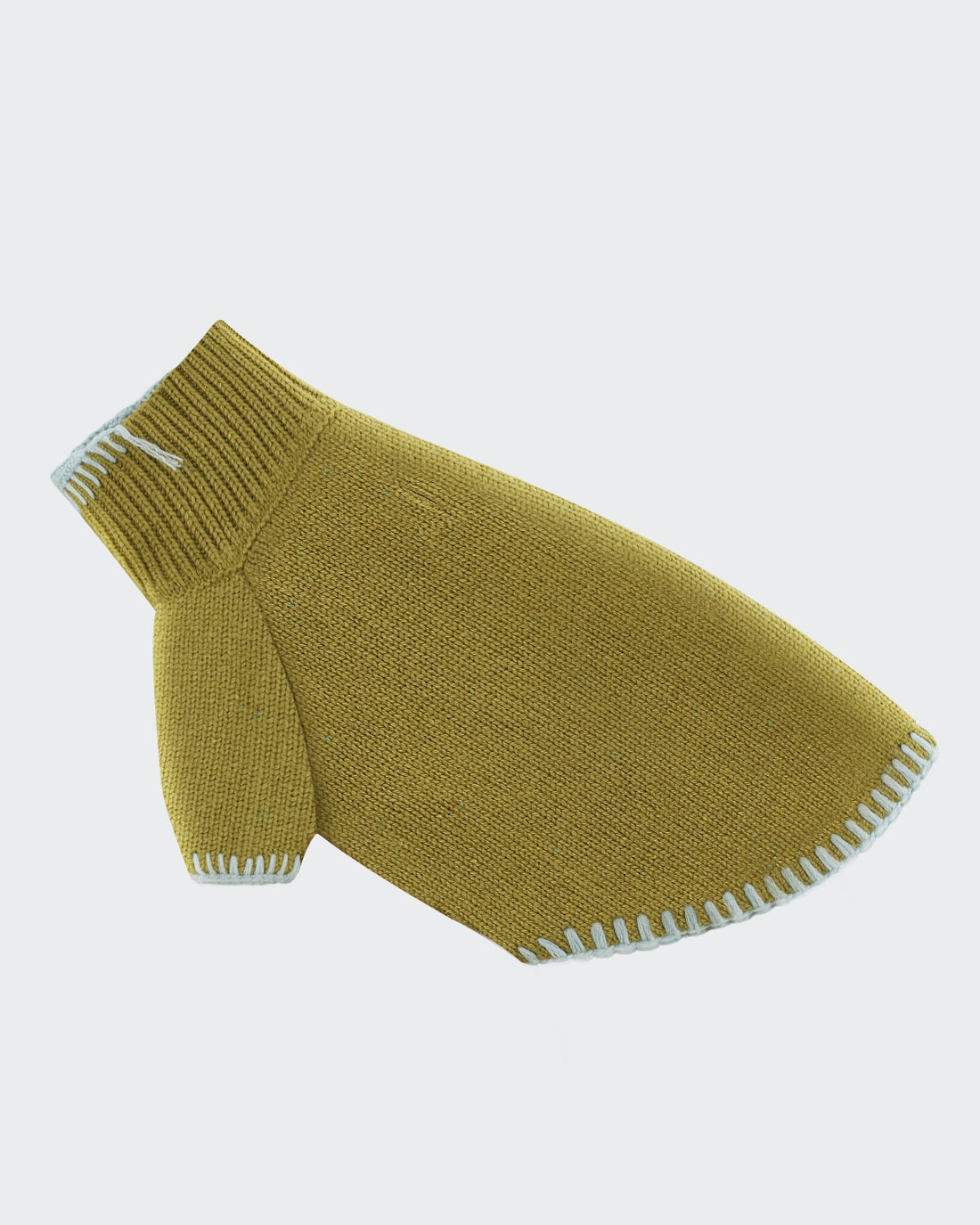 The Artis | Hand-Mended Merino Wool Dog Sweater | Olive Green