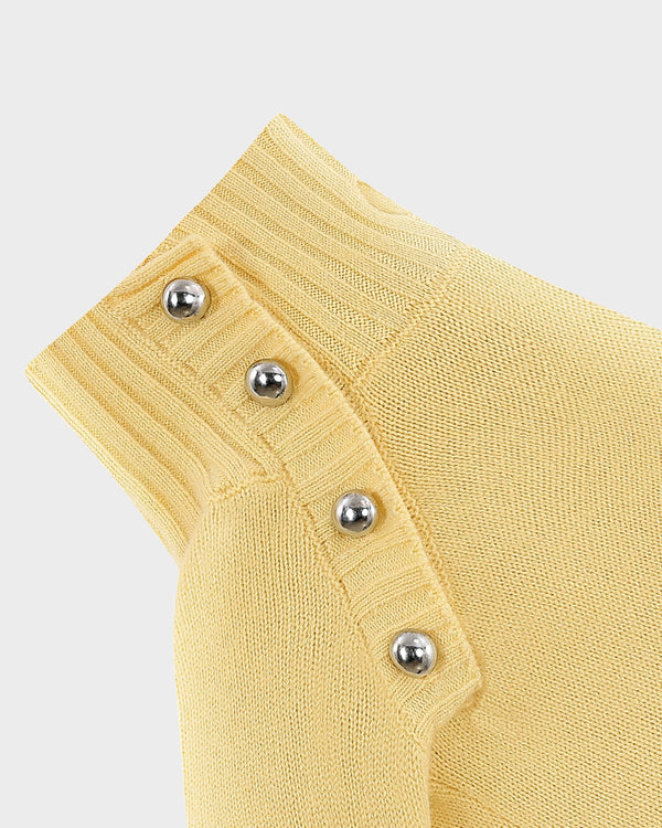 Turtleneck with Dome Buttons