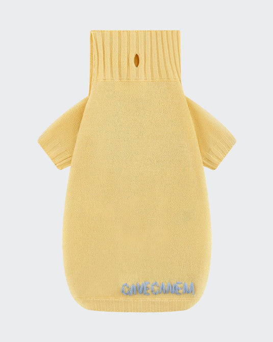 The Lutetia | Merino Wool Dog Sweater | Butter Yellow