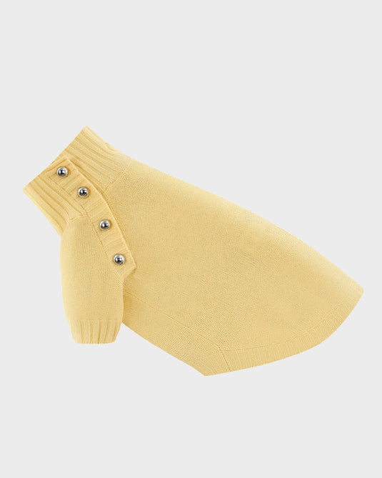 The Lutetia | Merino Wool Dog Sweater | Butter Yellow
